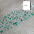 Stars Geometric Print Foil Nail Transfer