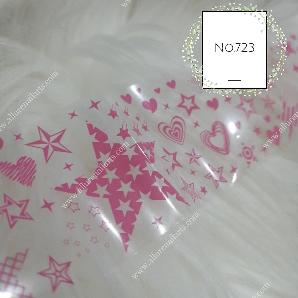 Stars Geometric Print Foil Nail Transfer