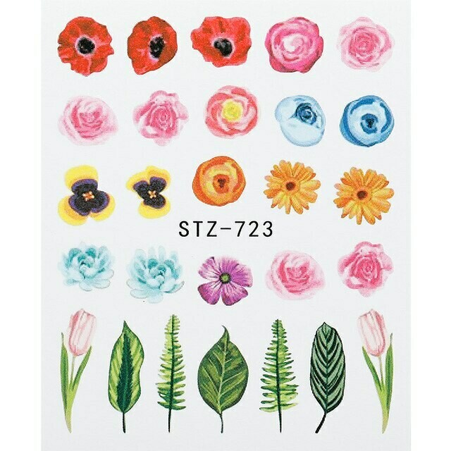 Flower Water color Nail Decal