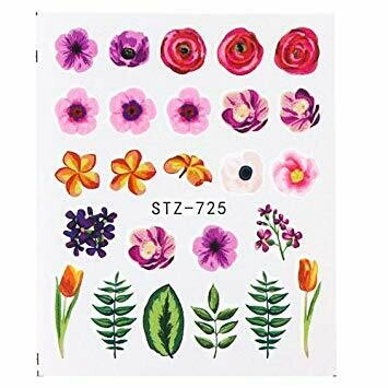 Flower Water color Nail Decal