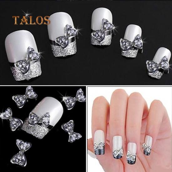PB05 - Bows Rhinestones Charms Nail Art Decoration