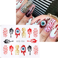 Halloween Blood Skeleton Nail Decal