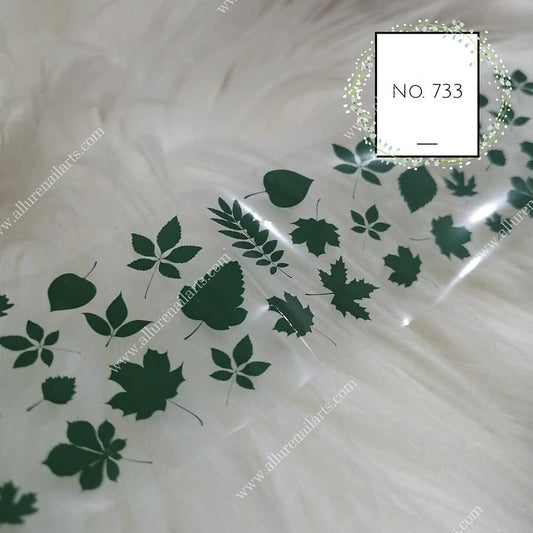 Autumn Leaves Print Foil Nail Transfer
