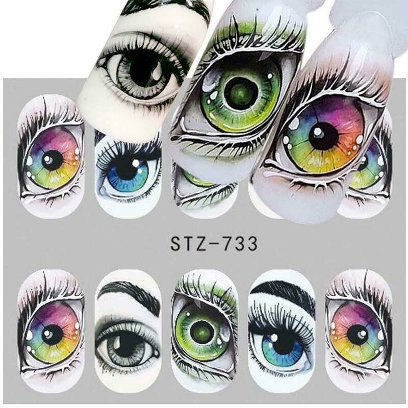 Halloween Eyes Nail Decal