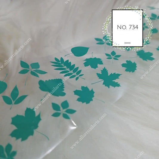 Autumn Leaves Print Foil Nail Transfer