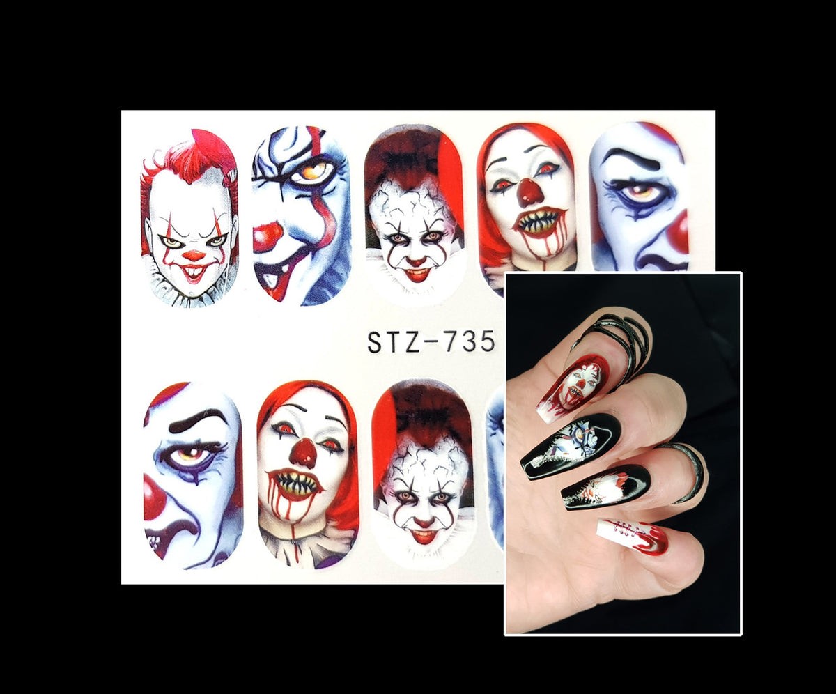 Halloween Faces IT Nail Decal