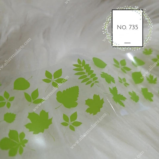 Autumn Leaves Print Foil Nail Transfer