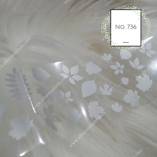 Autumn Leaves Print Foil Nail Transfer