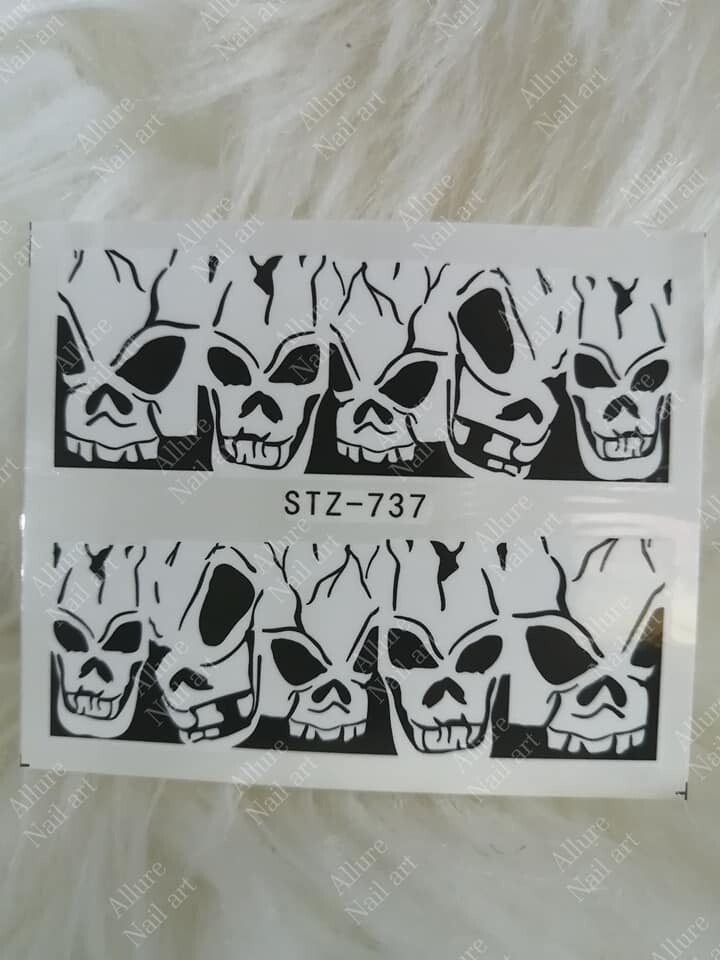 Halloween Skull Nail Decal