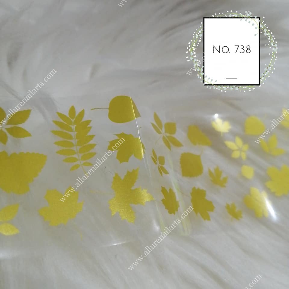 Autumn Leaves Print Foil Nail Transfer