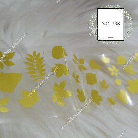 Autumn Leaves Print Foil Nail Transfer