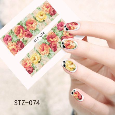 Roses Flower Nail Decal