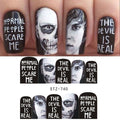 Halloween Face Skull Nail Decal
