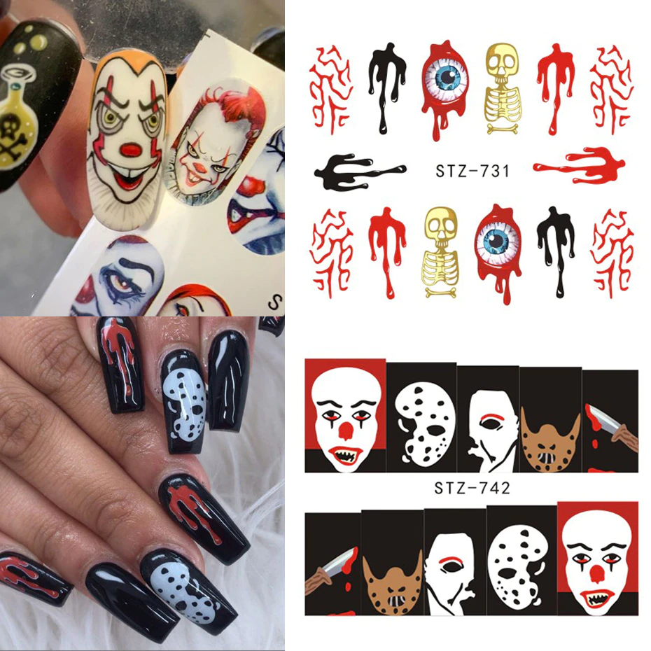Halloween Face Skull Jason Nail Decal