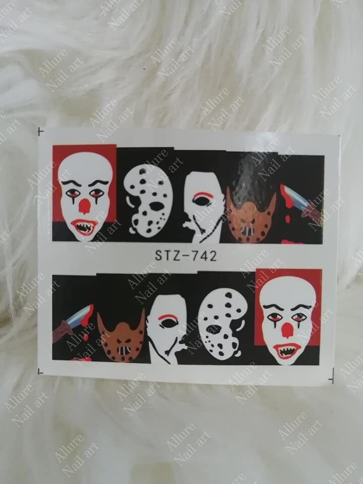 Halloween Face Skull Jason Nail Decal