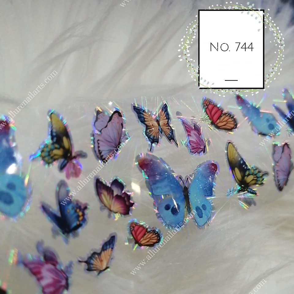 Butterfly Print Foil Nail Transfer