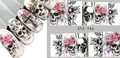 Halloween Face Skull Nail Decal
