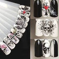 Halloween Face Skull Nail Decal