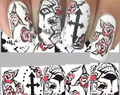 Halloween Face Skull Nail Decal