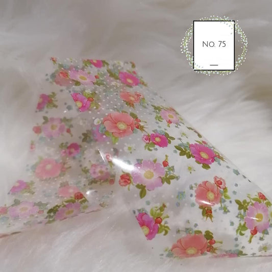 Floral Flower Foil Nail Transfer