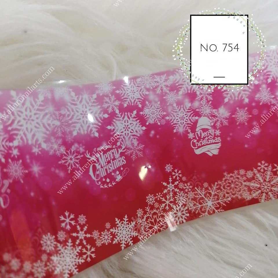 Christmas Print Foil Nail Transfer