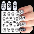 Halloween Face Skull Nail Decal