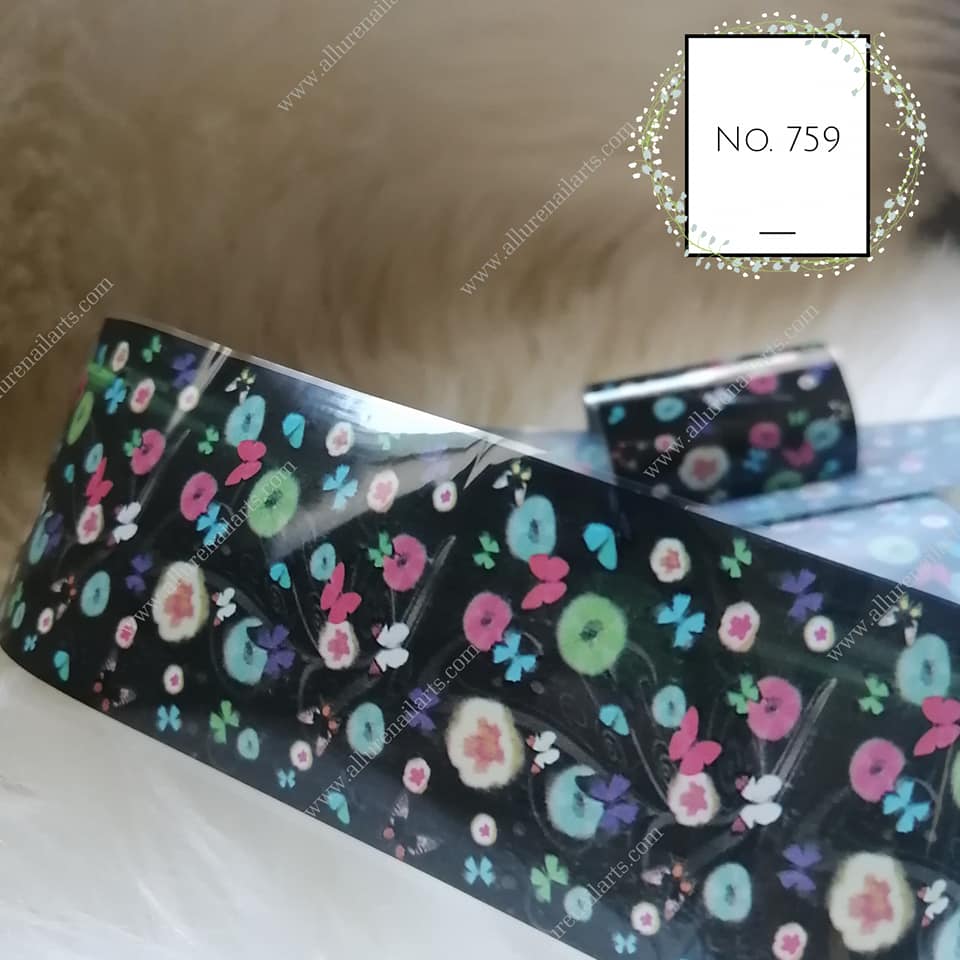 Butterfly Print Foil Nail Transfer