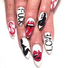 Dollar Pop Art Lips Rose Love Heart Nail Decal