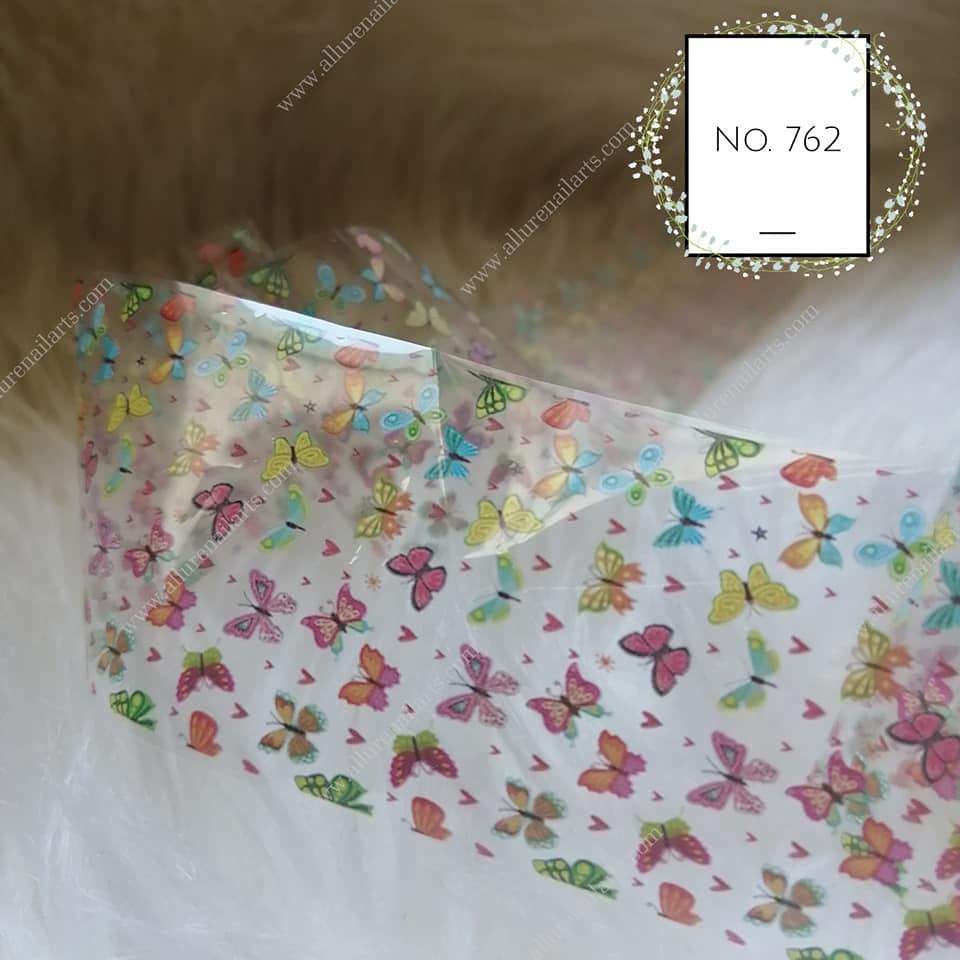 Butterfly Print Foil Nail Transfer