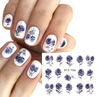 Flower Water color Nail Decal