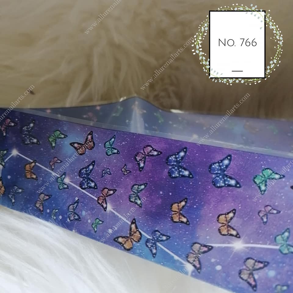 Butterfly Print Foil Nail Transfer