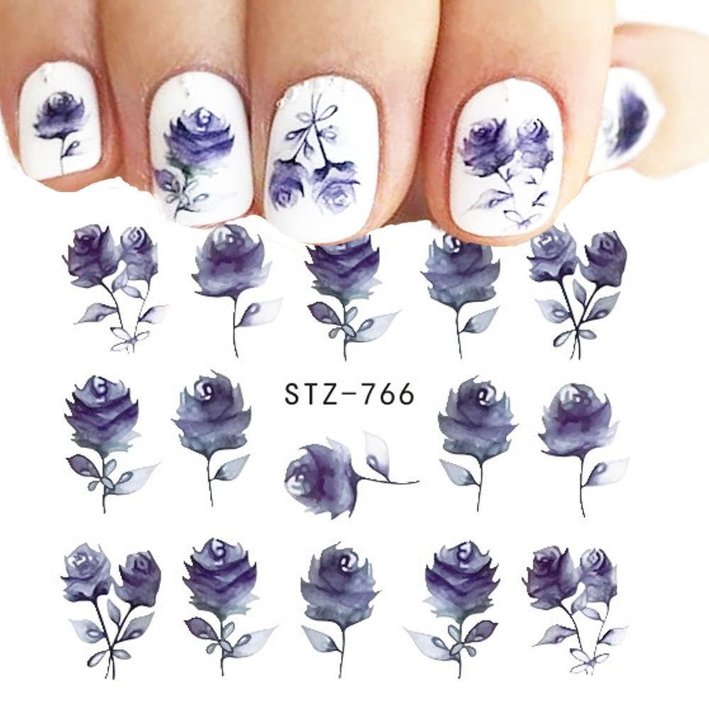 Flower Water color Nail Decal