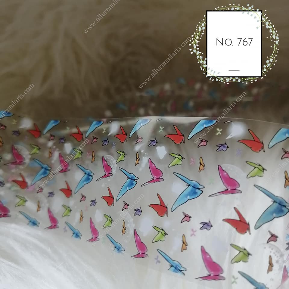 Butterfly Print Foil Nail Transfer