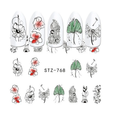 Flower Water Nail Decal