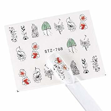 Flower Water Nail Decal