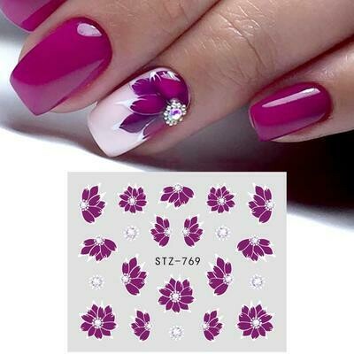 Flower Nail Decal