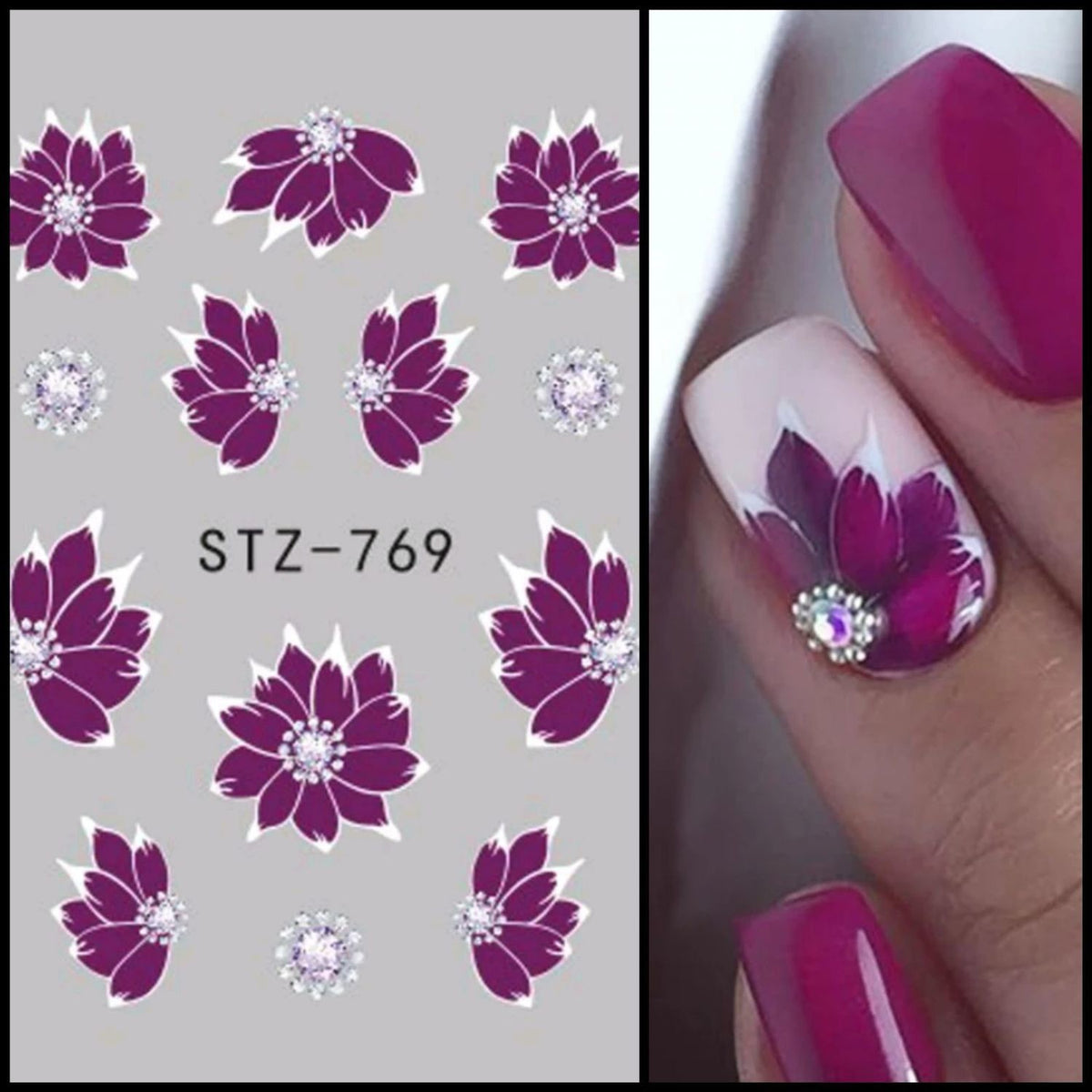 Flower Nail Decal
