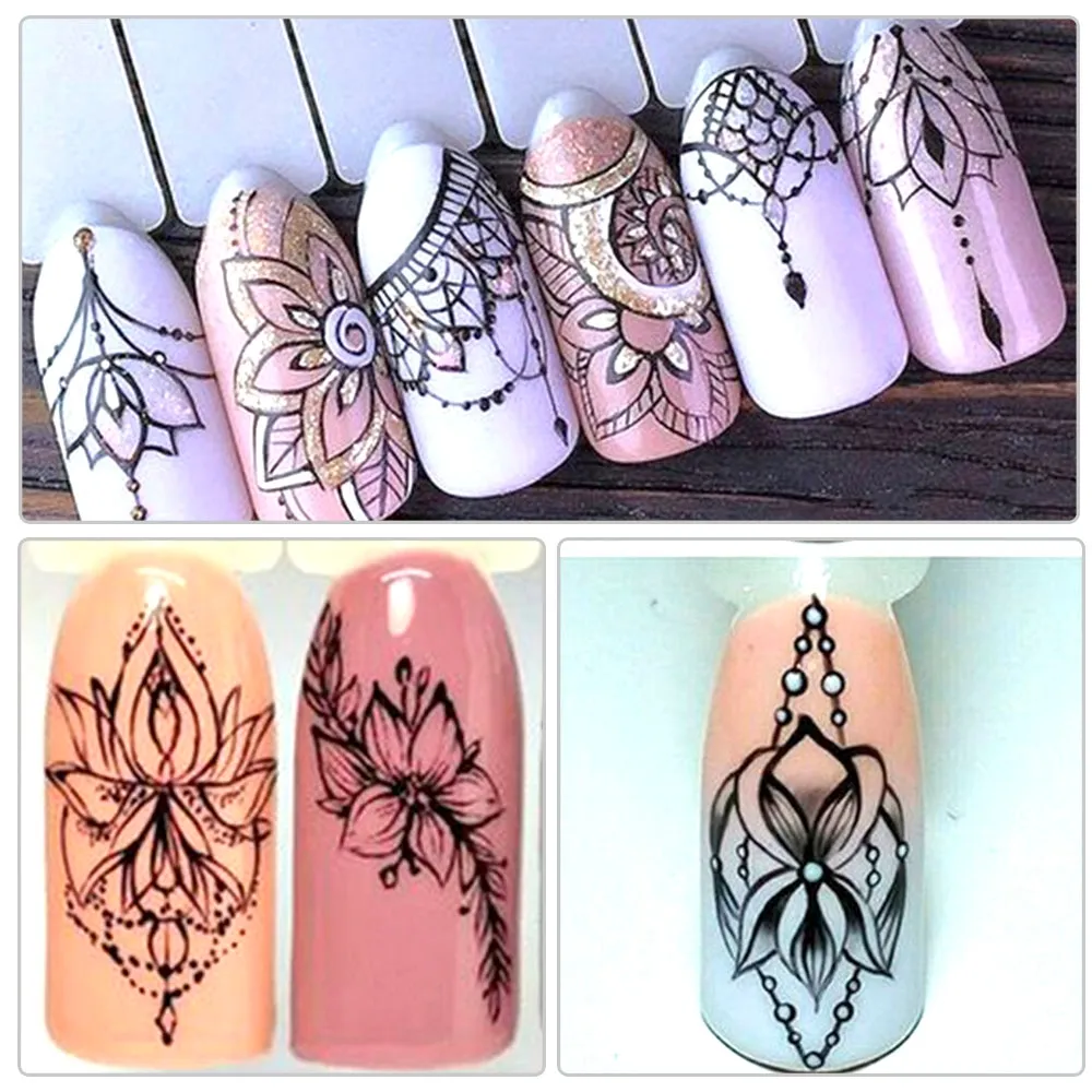 Lace Flower Leaf Plant Nail Decal