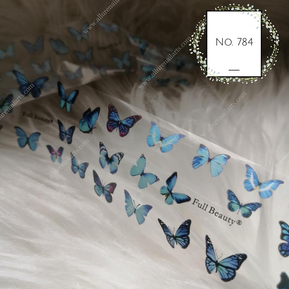 Butterfly Print Foil Nail Transfer
