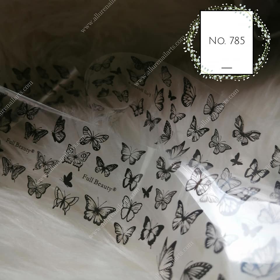Butterfly Print Foil Nail Transfer
