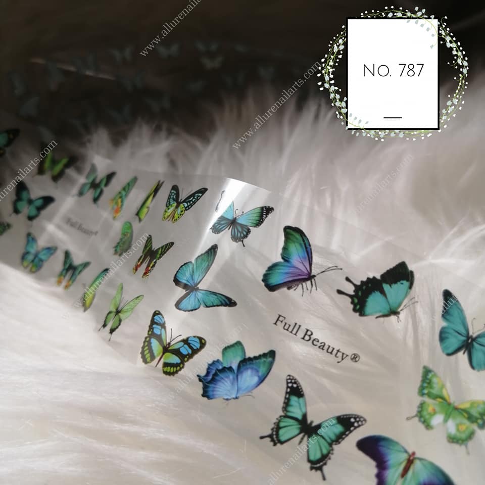 Butterfly Print Foil Nail Transfer