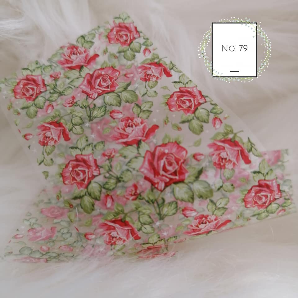 Floral Flower Foil Nail Transfer