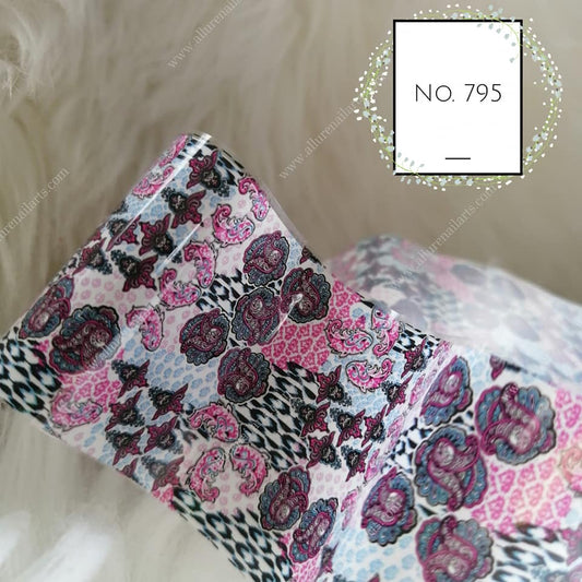 Floral Flower Foil Nail Transfer