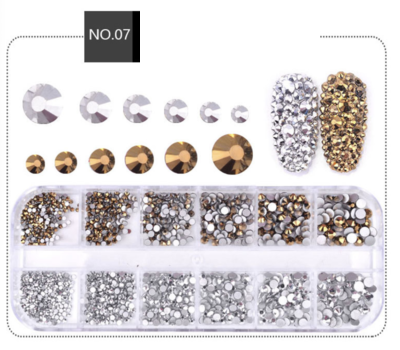 Metallic Crystal Nail Art Rhinestones Decoration