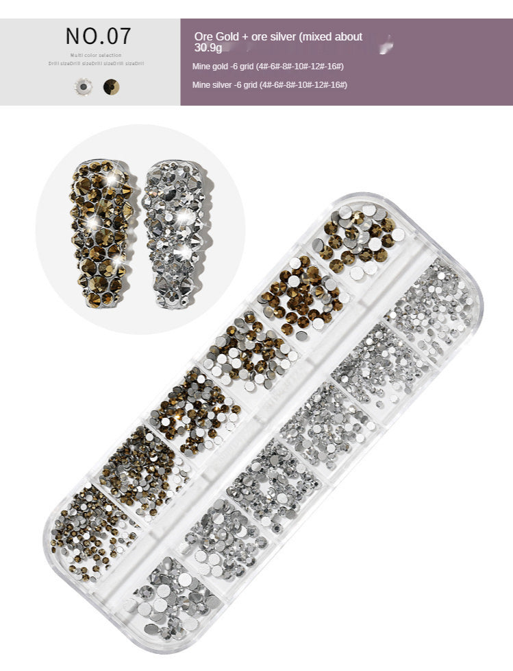 Metallic Crystal Nail Art Rhinestones Decoration