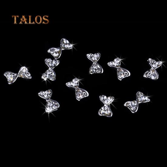 PB05 - Bows Rhinestones Charms Nail Art Decoration
