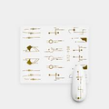 Gold Metallic Lines Dots Abstract Nail Decal