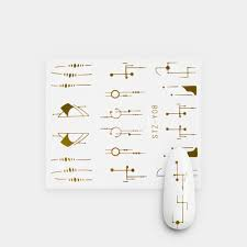 Gold Metallic Lines Dots Abstract Nail Decal