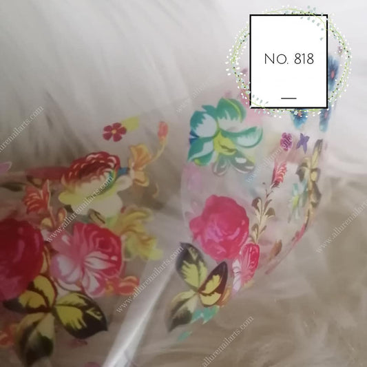Floral Foil Nail Transfer