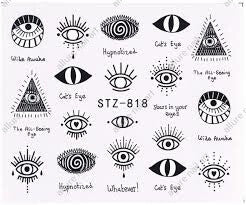 Eyes Pyramid Geometric Nail Decal